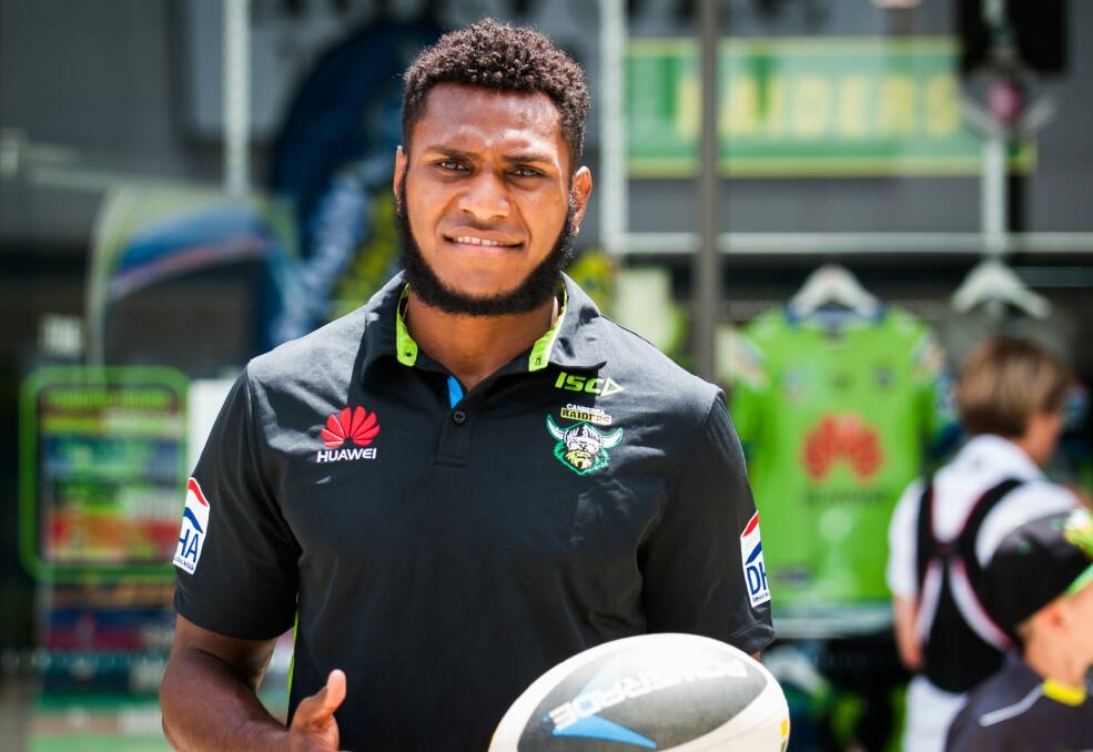 PNG international Kato Ottio will make his debut for the Canberra Raiders at the Auckland Nines. Photo: Elesa Kurtz