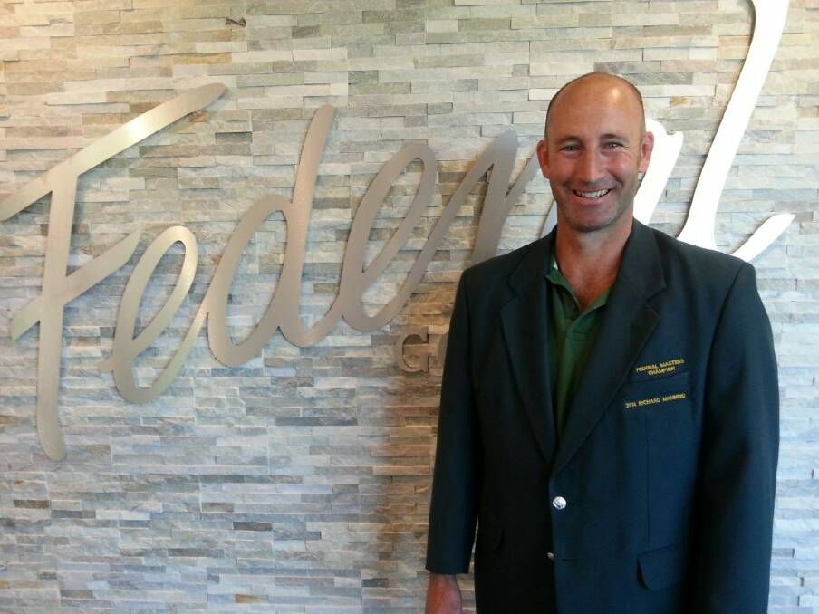 Winner of the Federal Golf Club Masters Monday, Antony York. York won the Green Jacket in a four-way playoff. Photo:  