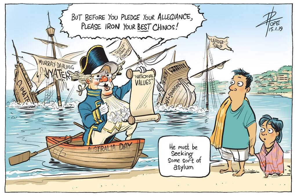 The Canberra Times' editorial cartoon for Tuesday, January 15, 2019. Photo: David Pope