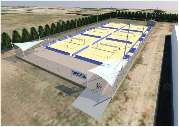 The $750,000 beach volleyball complex at Lyneham is behind schedule.