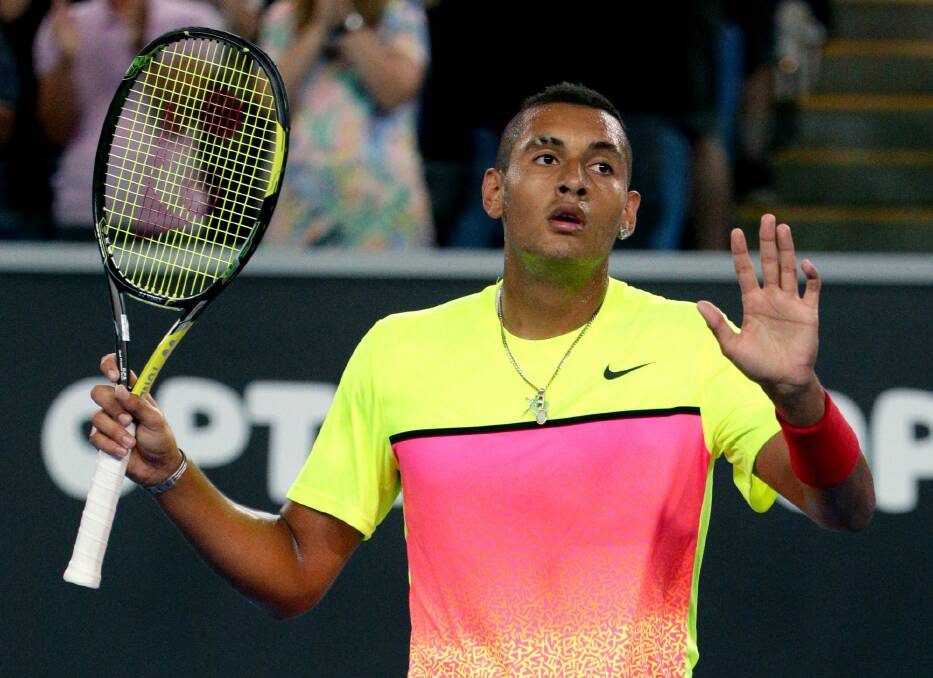 Nick Kyrgios has been warned by his coach not to look too far ahead at the Australian Open. Photo: AP