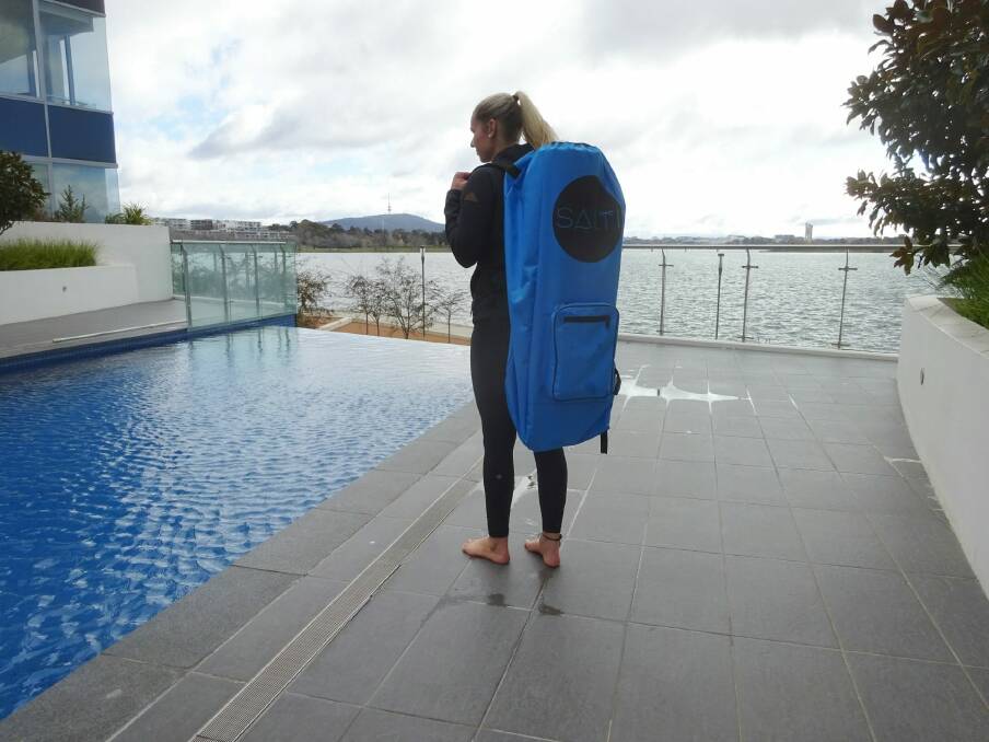 The deflated Salti floats fit into a backpack. Photo: Supplied