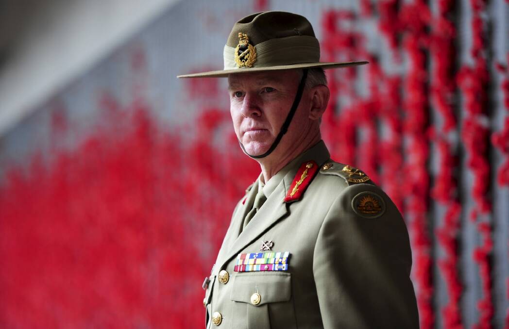 Major-General Stephen Day argued that diggers' forgotten families should be acknowledged with by a shrine at the national memorial. Photo: Graham Tidy