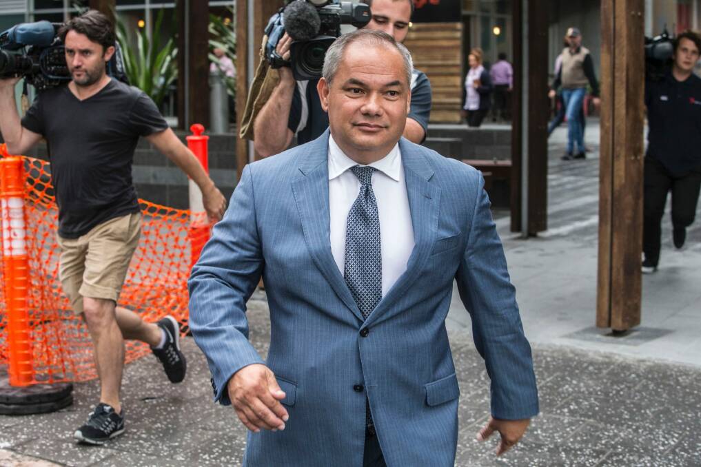 Gold Coast mayor Tom Tate leaves a meeting with the Crime and Corruption Commission in 2016. Photo: Glenn Hunt