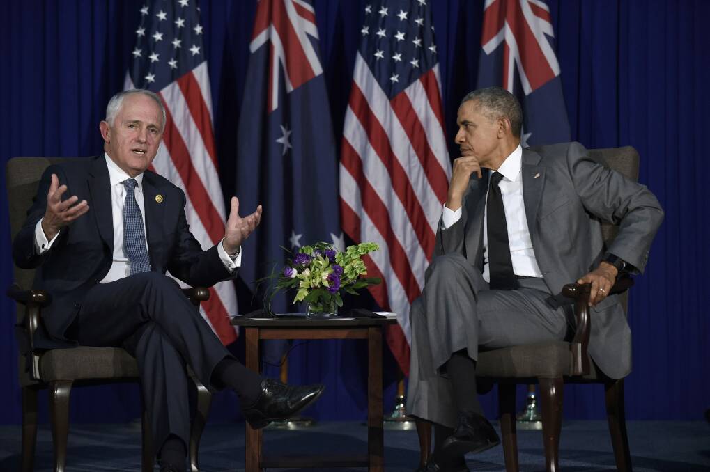 US President Barack Obama and Prime Minister Malcolm Turnbull in Manila on Tuesday. Turnbull says the main obstacle to the TPP being implemented is the US Congress. Photo: AP