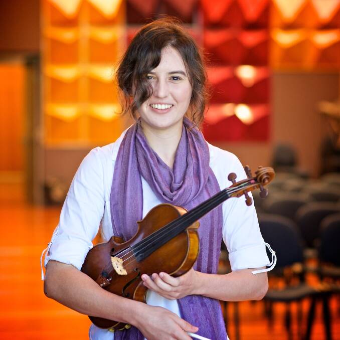 Canberra Youth Orchestra concertmaster Helena Popovic.  Photo: William Hall