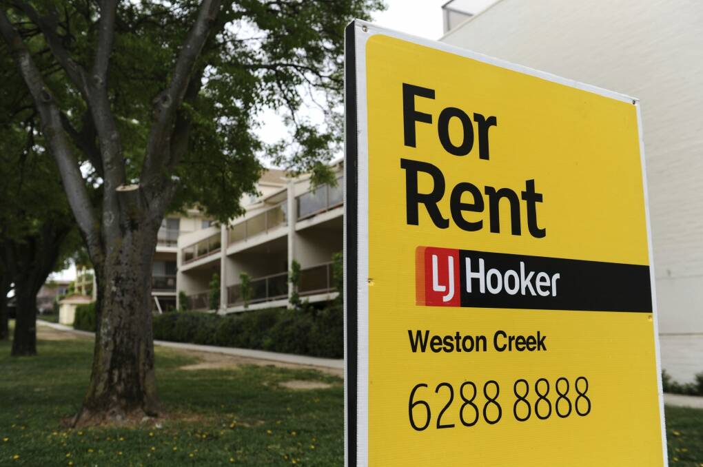 Canberra rents now sit at an average $505 per week. Photo: Graham Tidy