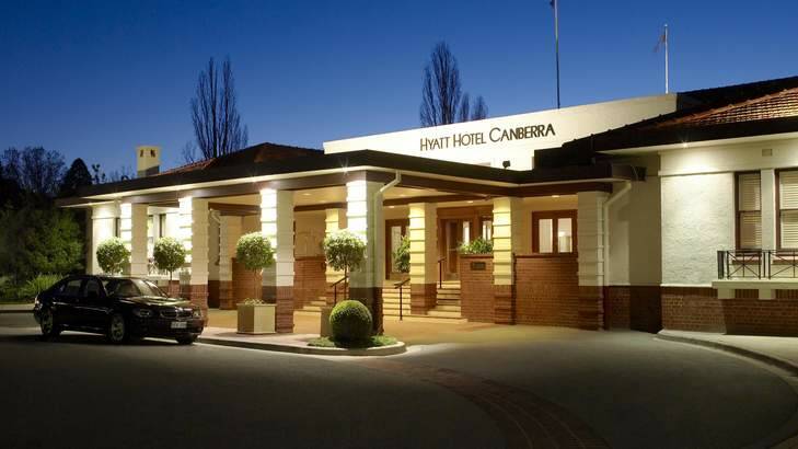 The Hyatt Hotel Canberra was awarded a Centenary of Canberra Award at the Australian Hotels Association ACT Branch Hospitality Awards. Photo: Douglas Fry