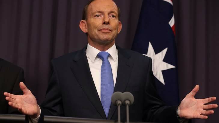 Untied ... Prime Minister Tony Abbott launches his legislation repeal day last month. Photo: Andrew Meares