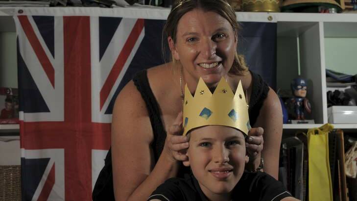 Karen Vey and her 10 year old son, Harry, of Latham, are ecstatic about winning a place by public ballot, to see the Duke and Duchess of Cambridge. Photo: Graham Tidy