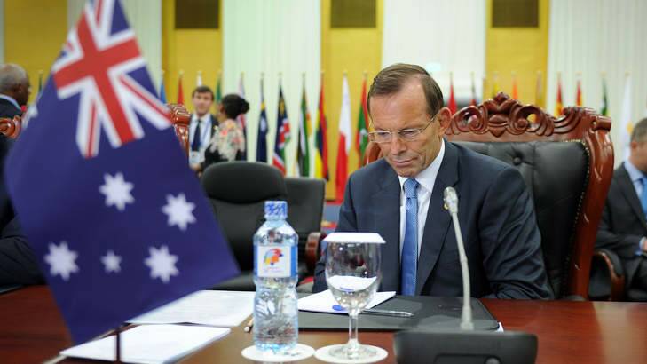 "I'm here as the representative of the country that wants to do the right thing by Sri Lanka: Prime Minister Tony Abbott. Photo: AFP