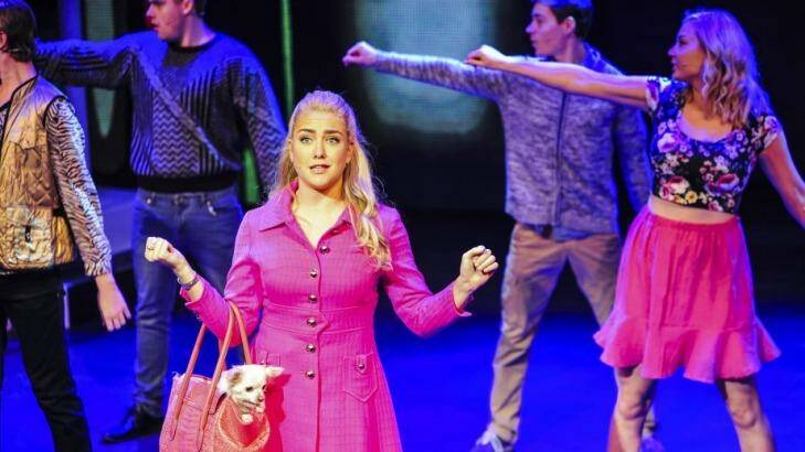 Dazzling: Legally Blonde - the Musical with Mikayla Williams (front, in pink) as Elle Wood in the lead role. Photo: Jamila Toderas
