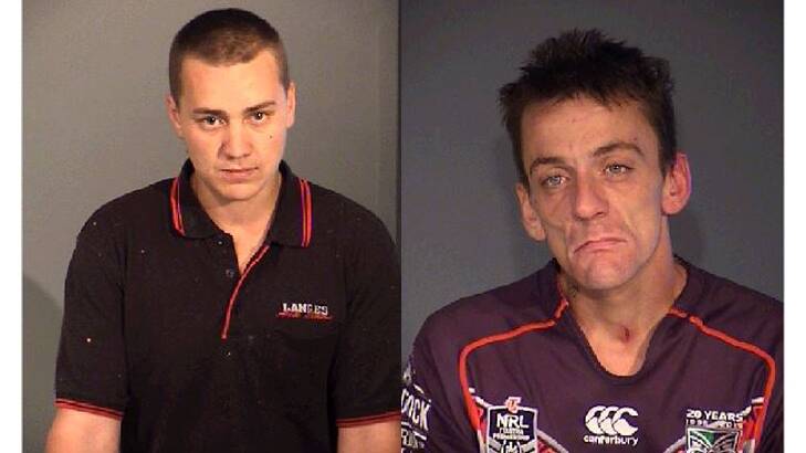 Prisoner Patrick McCurley (right) has been arrested while Jacob McDonald (left) is still at large after escaping from Canberra's jail. Photo: Supplied
