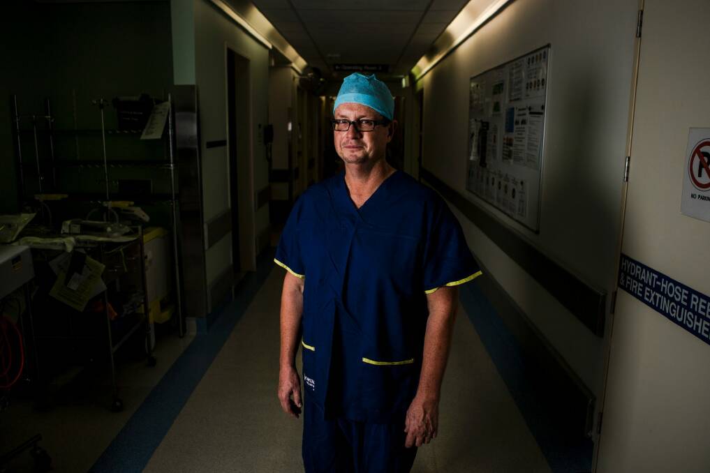 AMA president Dr Stephen Robson says there are issues around the availability of Canberra's operating theatres.  Photo: Jamila Toderas