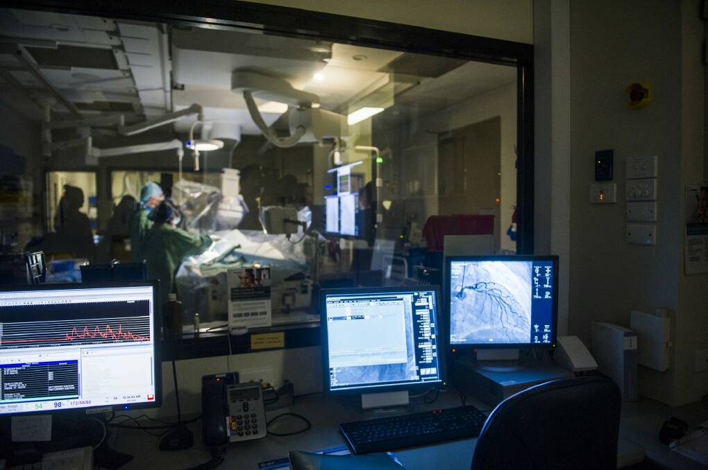 Canberra Hospital's new Cardiac Catheterisation Laboratory allows patients to be treated more quickly and exposed to less radiation. Photo: Rohan Thomson