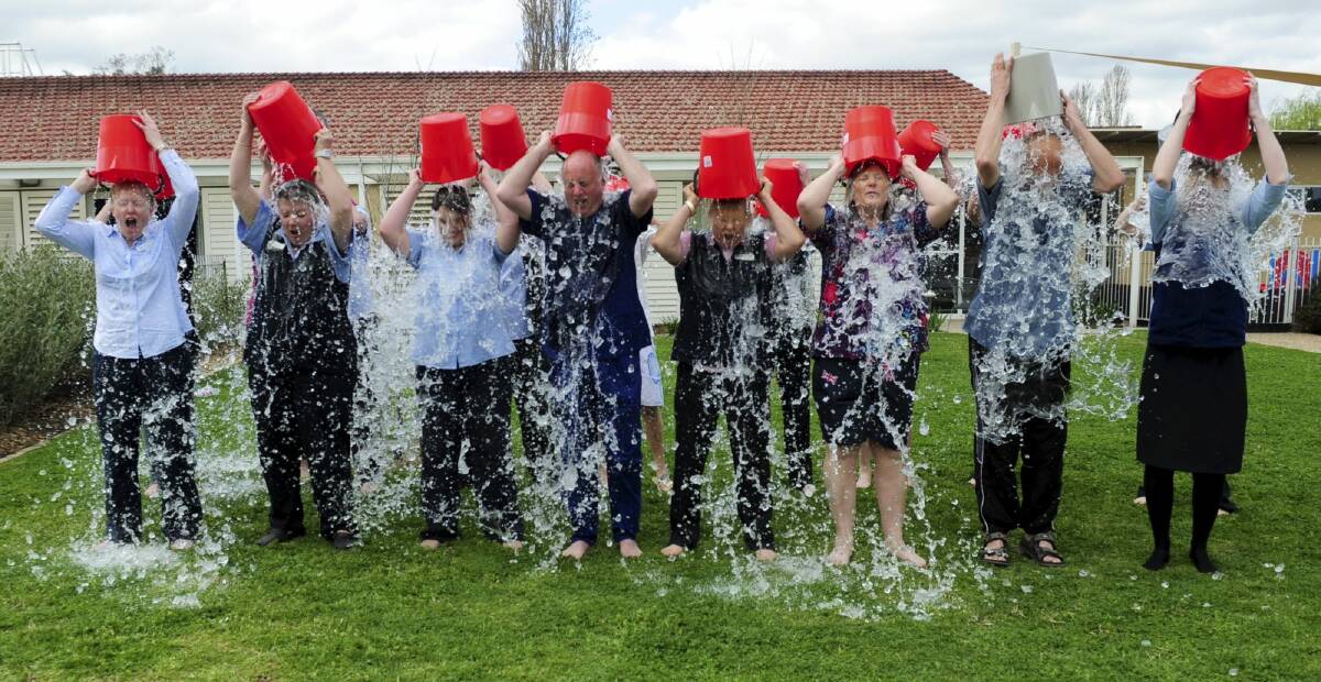 Nurses, health professionals and staff from Clare Holland House have joined the legions of people around the world who have thrown buckets of ice over their heads to help raise awareness of MND and funds for research into the debilitating disease. 