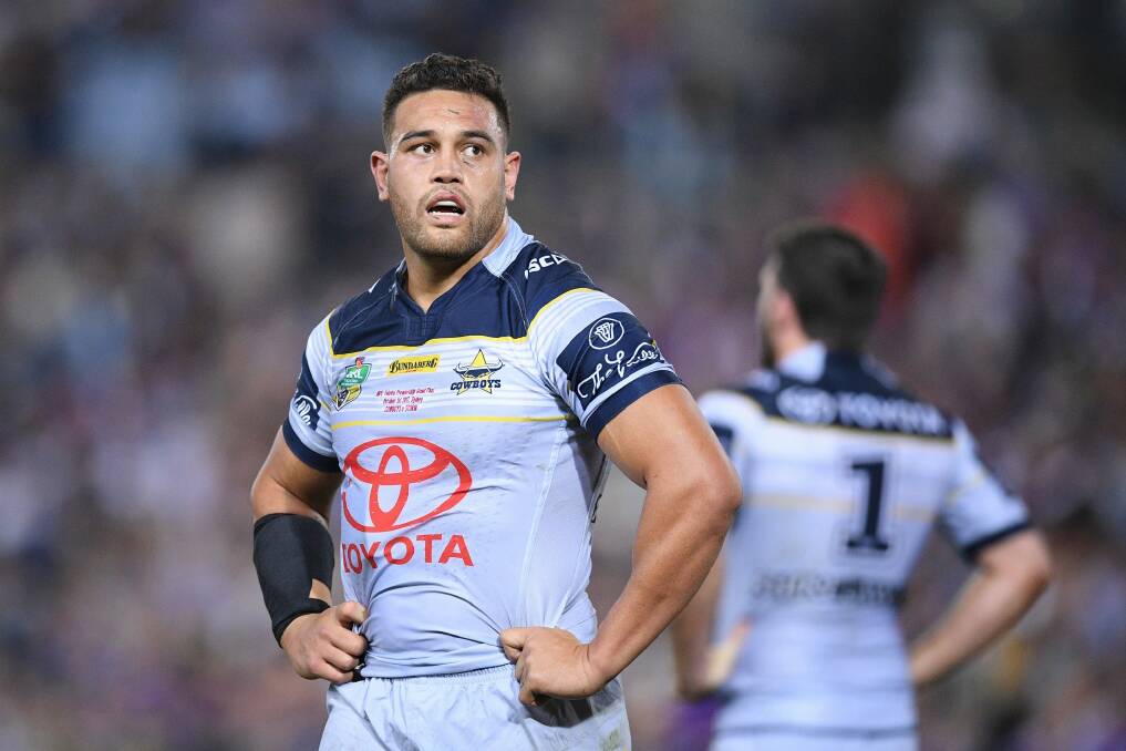 Night to forget: Antonio Winterstein and the rest of the Cowboys were well beaten. Photo: AAP