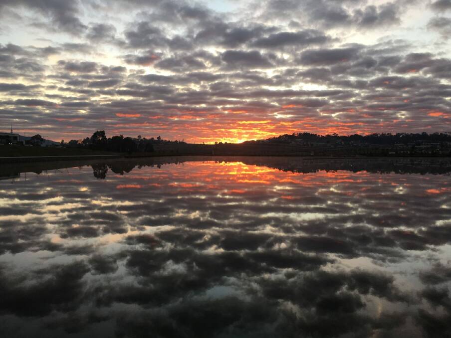 Iwan van Hagen entered this picture of sunrise in Coombs into the Canberra Times 2016 winter photo competition.  Photo: Iwan van Hagen