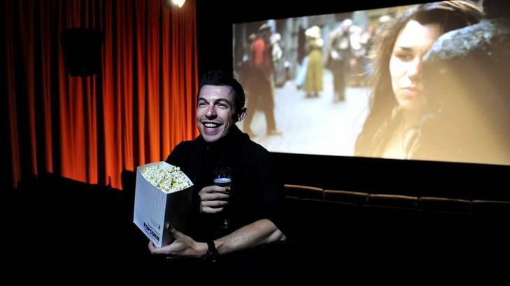 Palace Electric duty manager Rob Lees in one of the new cinemas. Photo: Melissa Adams MLA