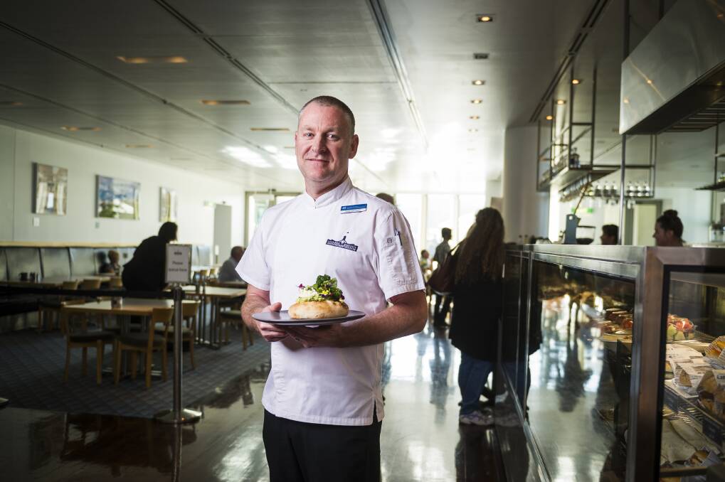 Parliament House executive chef David Learmonth at the Queen's Terrace Cafe. Photo: Dion Georgopoulos
