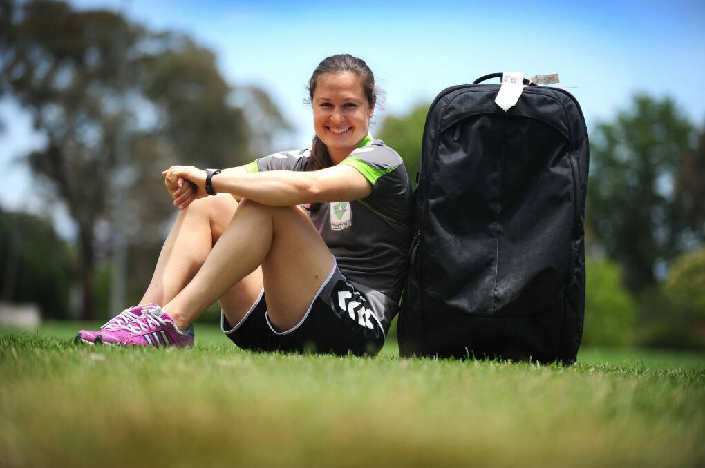 Canberra United star Kendall Fletcher will return to Australia, but won't be able to stick around for the W-League finals. Photo: Karleen Minney