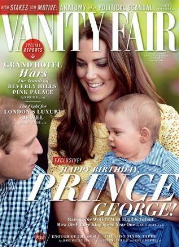 The Cambridge family as they appear on the cover of the upcoming issue of Vanity Fair. Photo: Conde Nast