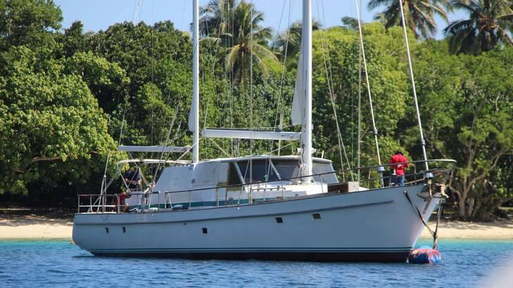 The yacht raided in a Vanuatu port which had about 750 kilograms of cocaine onboard. Photo: Supplied