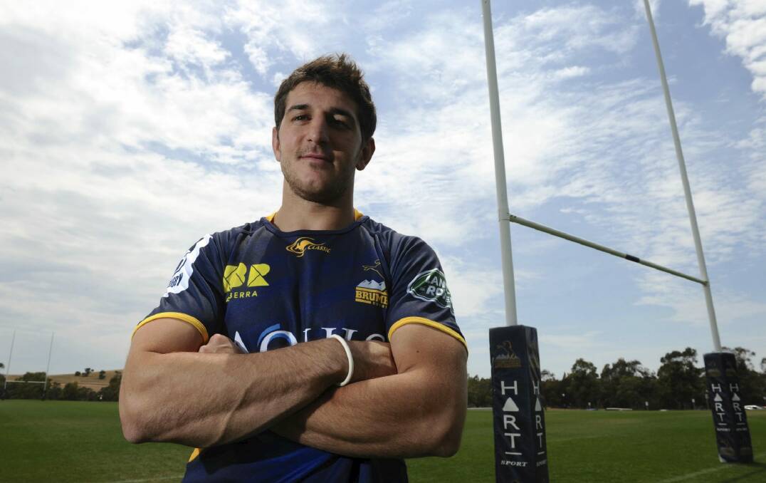 Argentina international Tomas Cubelli comes to the Brumbies with big expectations on his shoulder. Photo: Graham Tidy