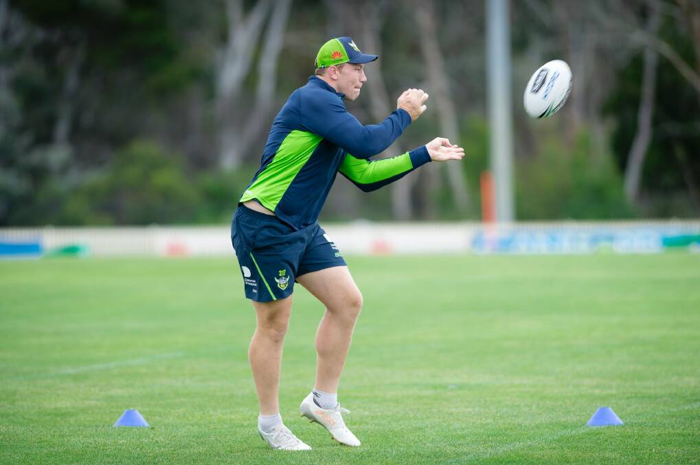 Shannon Boyd at Raiders training on Wednesday. Photo: Sitthixay Ditthavong