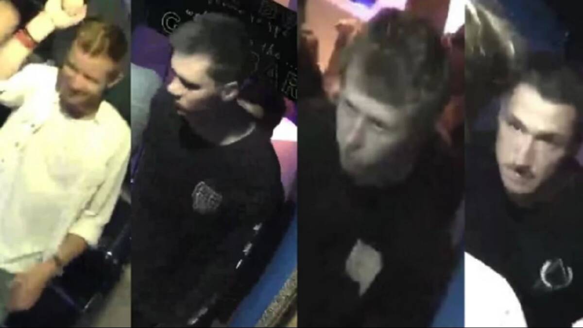 ACT Police have released CCTV footage of four men they believe may know a man involved in an assault on a woman at Cube nightclub at 2am Sunday 20 November. Photo: Finbar O'Mallon