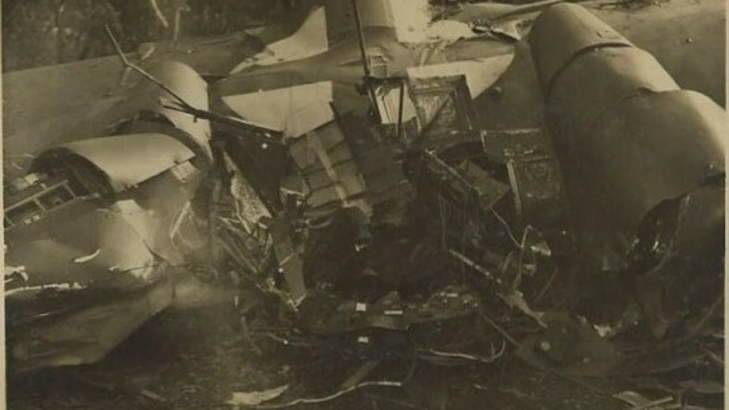 The wreckage on Mount Ainslie. Photo: Supplied