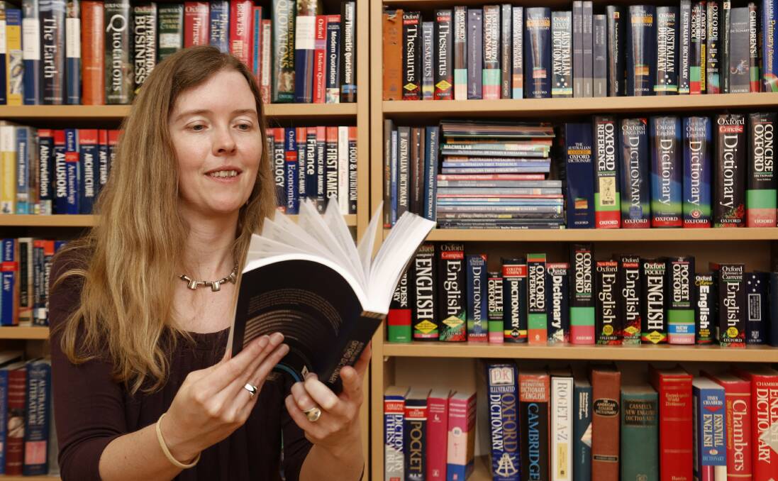  Australian National Dictionary Centre director Dr Amanda Laugesen. Photo: Jeffrey Chan.