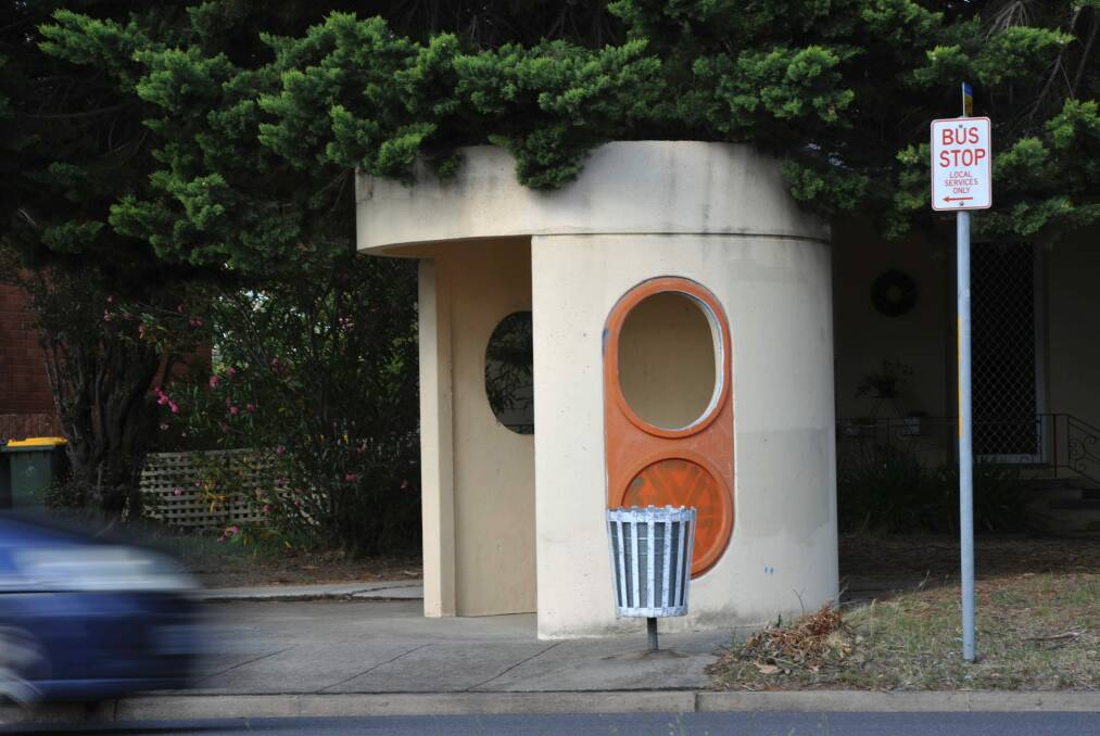 One of Canberra's iconic bus stops. Photo: Graham Tidy
