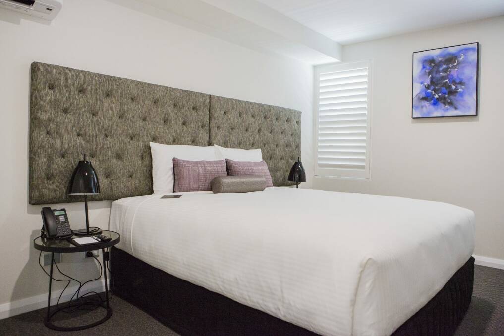 Inside peek: A one-bedroom apartment at The Avenue Hotel Canberra.  Photo: Jamila Toderas