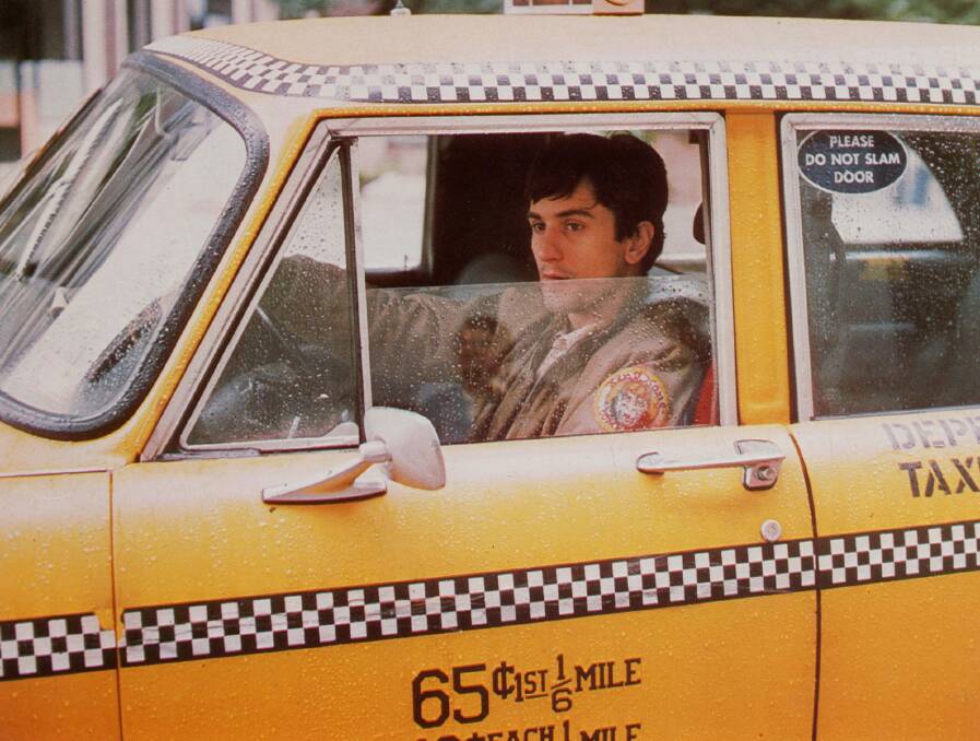 Robert De Niro as one of Martin Scorsese's infamous characters, Travis Bickle, in <i>Taxi Driver</I>.