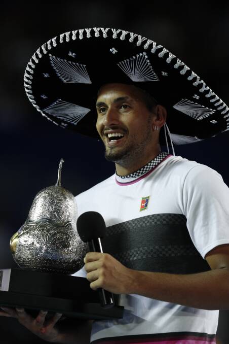 Nick Kyrgios will regain a spot in the top 50 thanks to his Mexican Open win. Photo: Rebecca Blackwell