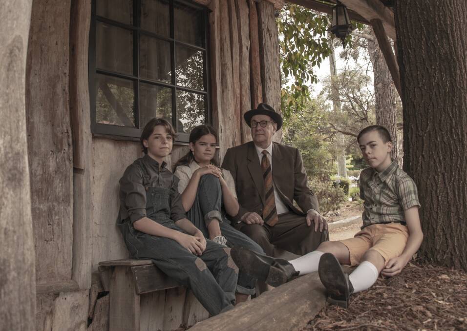 From left, Jamie Boyd as Jem, Jade Breen as Scout, Michael Sparks as Atticus and Jake Keen as Dill in <i>To Kill A Mockingbird</i>. Photo:  Janelle McMenamin