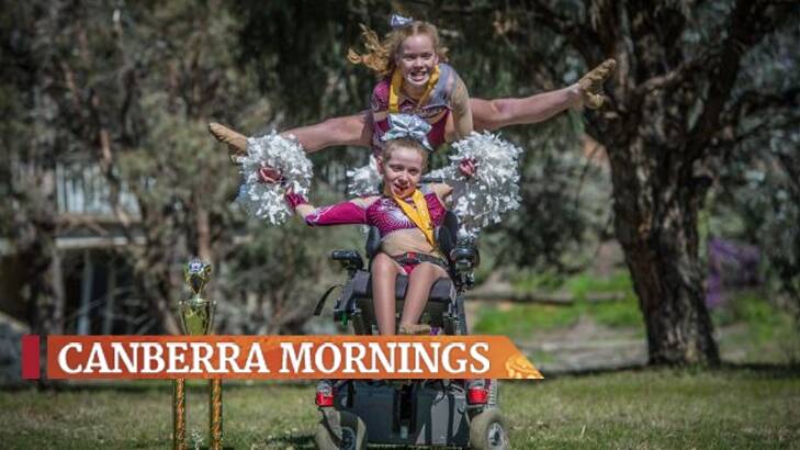Best friends Bella Stokes and Gaby Rooks will be competing in the Australian All Star Cheerleading Federation nationals in November. Photo: Karleen Minney