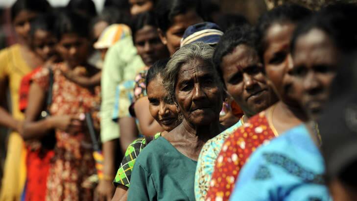 Sri Lankan refugees displaced during the final stages of the fighting on October 22, 2009. Photo: AFP