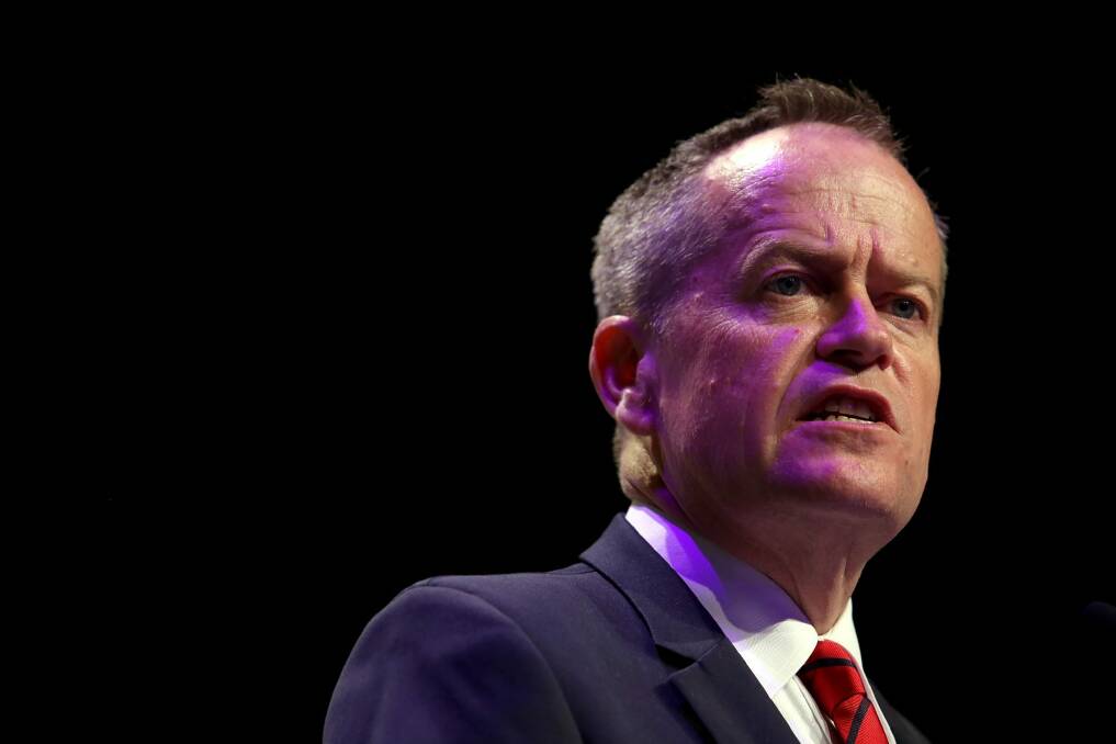 Opposition leader Bill Shorten this week: a step forward, but only a small one. Photo: Michelle Smith