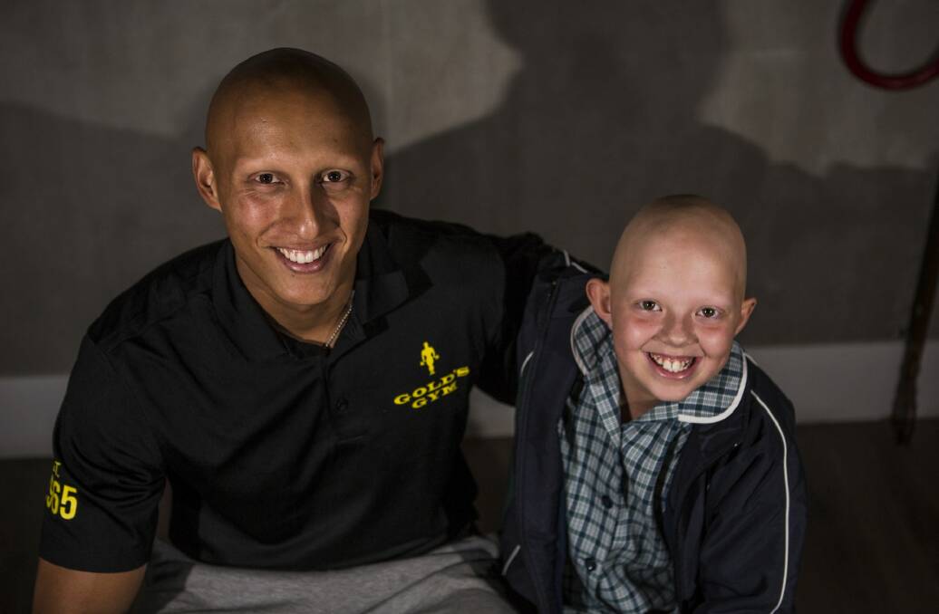 Christos Kyrgios, who has alopecia since he was a child, wants to help mentor children like Caitlin O'Hehir. Photo: Jamila Toderas