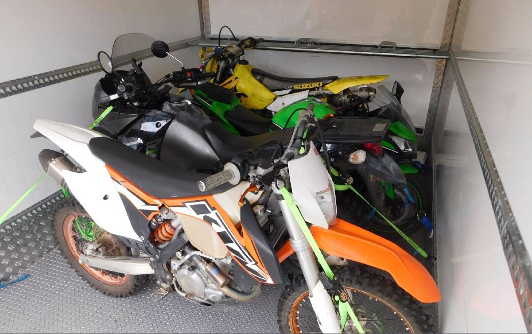 Three dirt bikes were also uncovered during the raids.  Photo: ACT Policing