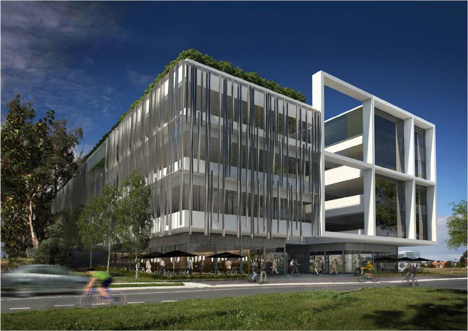 A new office building planned for 100 Swain Street, Gungahlin. Photo: Supplied