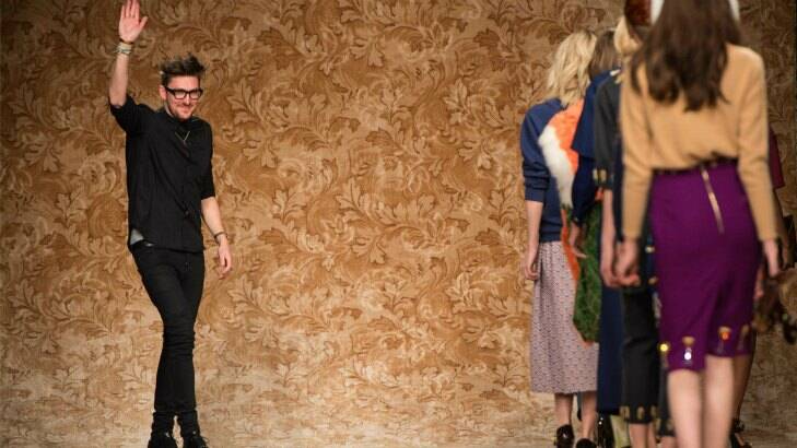 Henry Holland takes a bow at his A/W 13 show at London Fashion Week.