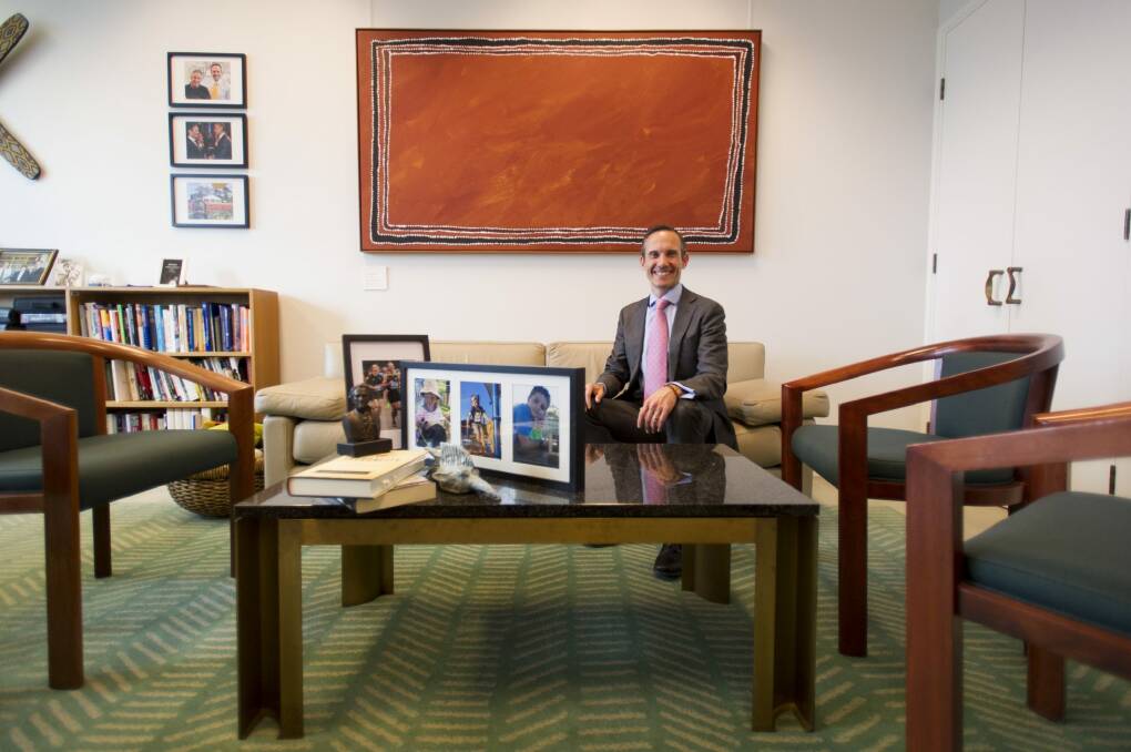 Labor MP for Fenner Andrew Leigh shows his favourites. Photo: Jay Cronan