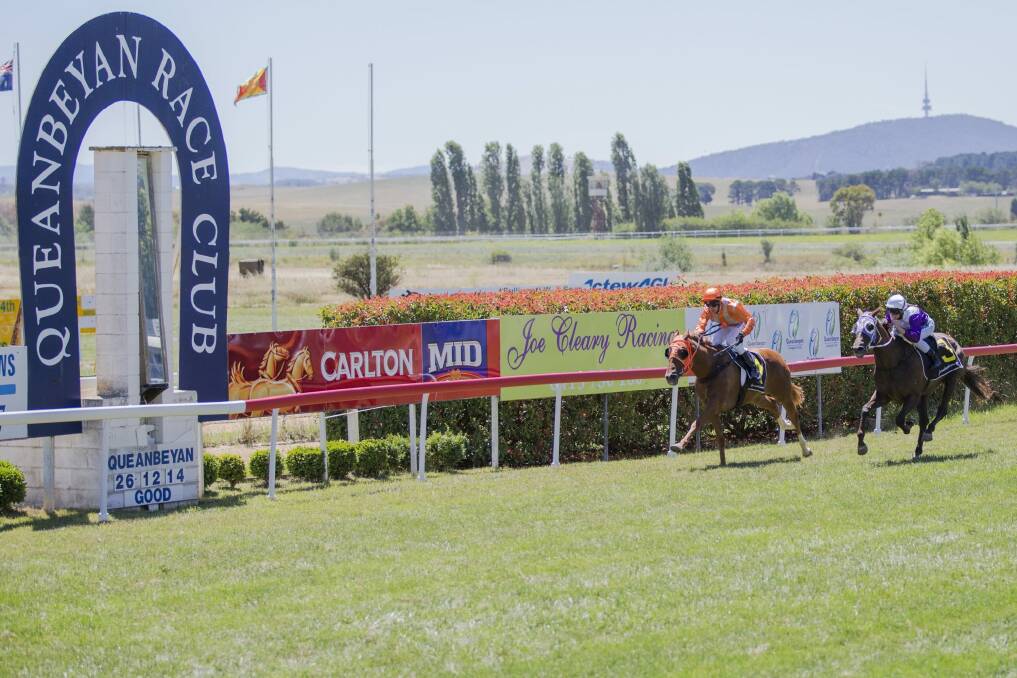 Are You OK wins the first race at Queanbeyan on Boxing Day. Photo: Jamila Toderas 