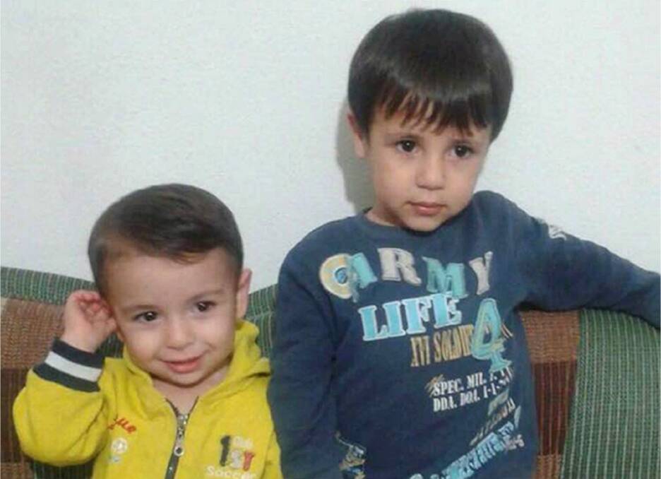 Aylan Kurdi, left, and his brother Galip. Photo: Supplied
