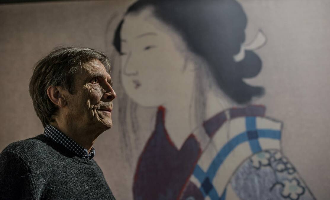 Dr Gary Hickey, curator of the National Library's Melodrama in Meiji Japan exhibition. Photo: Karleen Minney