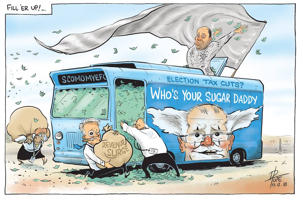 The Canberra Times editorial cartoon for Tuesday, December 18, 2018. Photo: David Pope