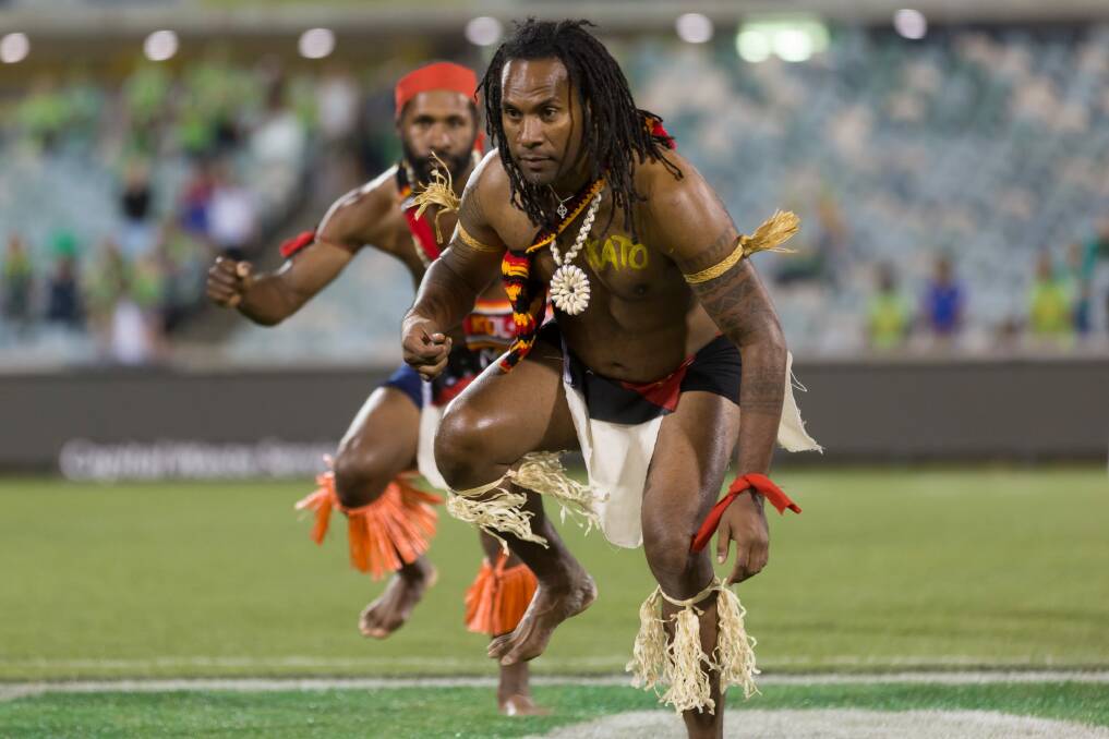 Kato Ottio was honoured by the Raiders on Sunday. Photo: Ben Southall
